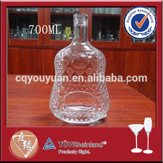 700ml designed blowing glass bottle for spirit