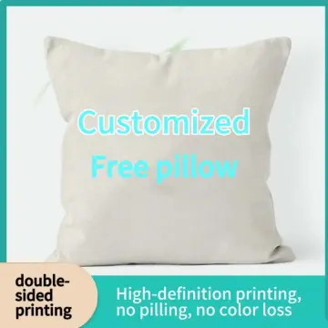 Customized quilt pillows with double sided prints