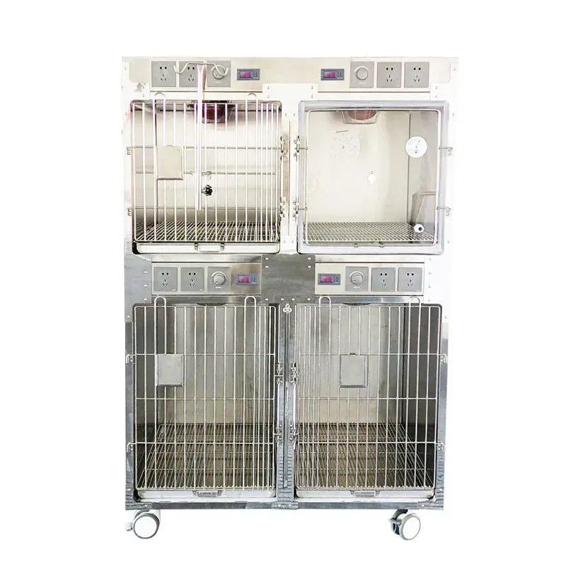 Durable Stainless Steel Vet Oxygen Cage for Animals