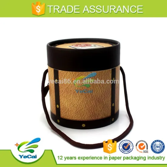 Luxury kraft paper tube round packaging t shirt canister