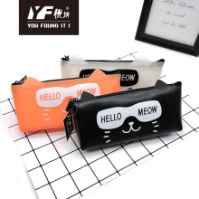 Custom cartoon cat style silicone pencil case