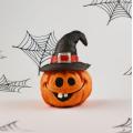 Pumpkin Head Ghost Halloween Scene Decoration