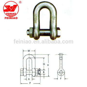 Hardware Lifting Bolt Type Screw Pin Anchor D Shackle