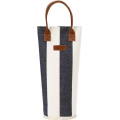 Custom Single Bottle Wine Carrier Polyester Tote Bag