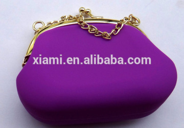 cheap sell good quality pure color mental line hachi silicone wallet