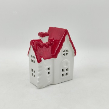 Snowy Ceramic Cottage LED Light