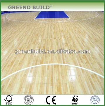 Maple Hardwood Basketball Courts Indoor Athletic Flooring