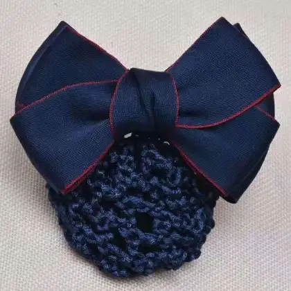 Beautiful Nurse Hairpin with Large Bow and Lace Hairnet Accessory