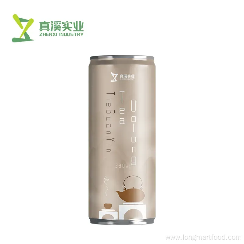 Low Fat 330ml Custom Aluminum Canned Jin Jun Mei Black Tea Drink