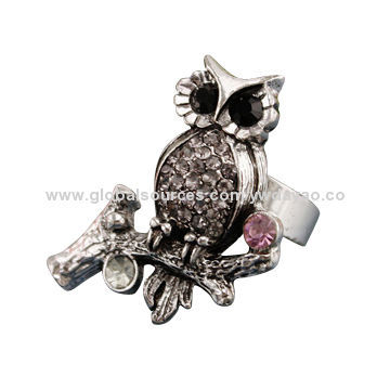 Popular animal shaped rhinestone rings