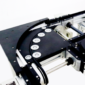 Curva de transportador de correia redonda KV/90 para soluções de sistema de manuseio de paletes e design de automação da indústria