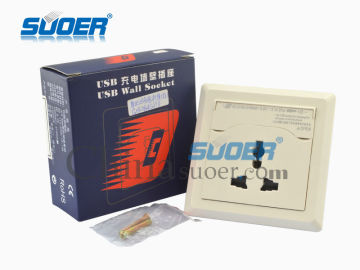 2014 Soket Dinding USB Baru Soket Dinding Emas dengan Port USB bawaan