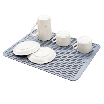 Heat Resistant Silicone Dish Drying Pad - Dishwasher Safe 18X16 Inch