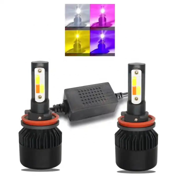 Wholesale Auto LED Lighting System S2 4 Color Flash COB Chip H4 H1 H11 H7 48W LED Headlight Bulbs