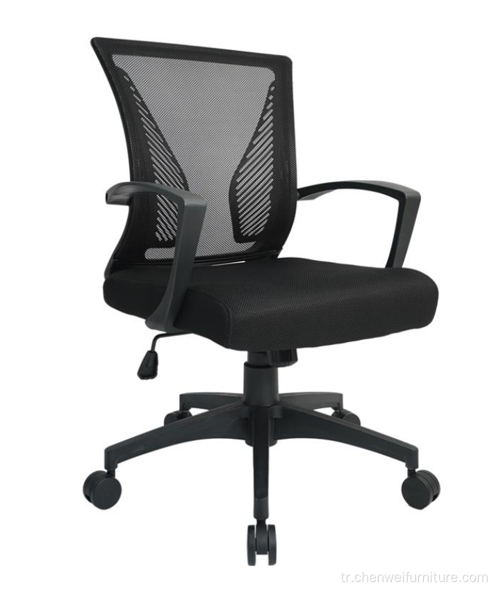 Kumaş süngeri ile ergonomik döner örgü ofis sandalyesi