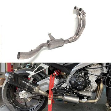 Universal 51mm Titanium Motorcycle Exhaust Pipe for Aprilia RS660 Tuono: High-Quality Moto Escape Silencer Downpipe