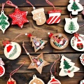 Wooden Christmas Pendant Festive Holiday Supplies Decorative Accessory
