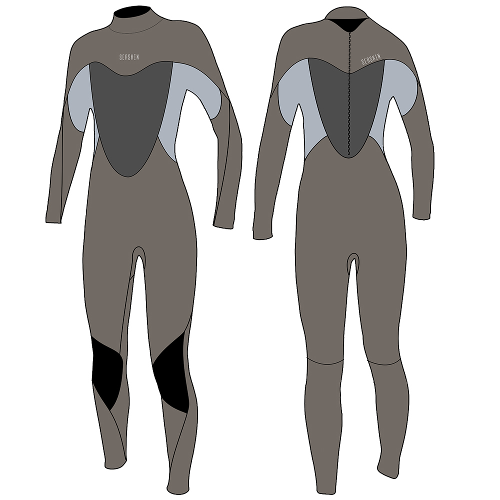 Seaskin Damen Reißverschluss Pull Fullsuit Diving Neoprenanzüge