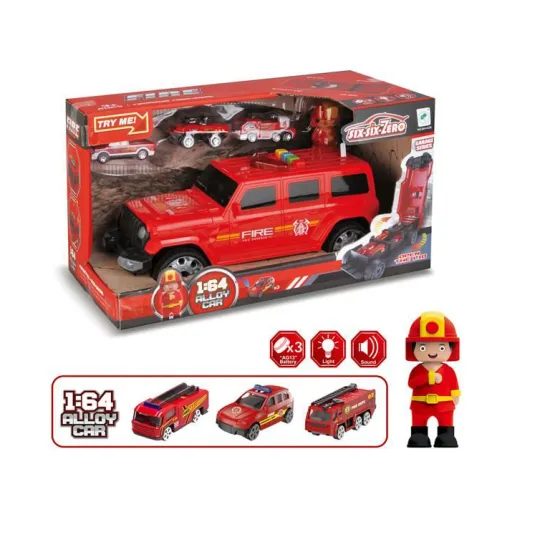 Newest 1:64 Scale Alloy 3-Car Slide Electric Truck Toy with Light and Music