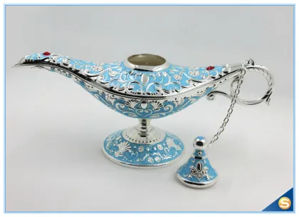 Shinny Gifts Enamel Aladdin Lamp Souvenir Aladdin Trade