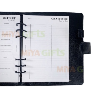 Classic Thick White Planner Inserts with Personal Logo - Categorized & US Style 6 Ring Bound