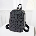 New mini backpack for women geometric rhomboid backpack for men and women portable luminous backpack