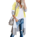 WOMENS BOHO Open Front Cardigan Colorblock