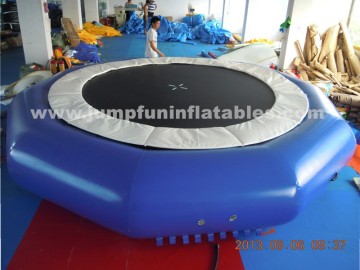 Inflatable trampoline on water park