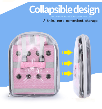 Mochila transparente para gatos y perros de diseño transpirable