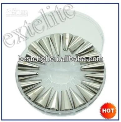 18-10 stainless steel Box of icing tubes set