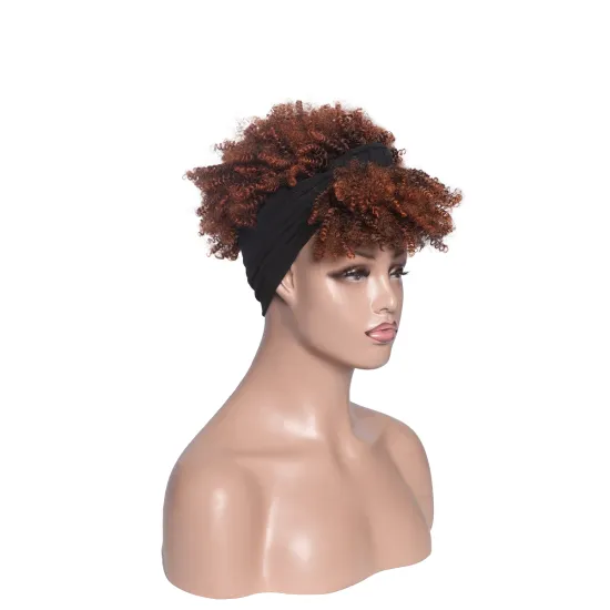 Aishili wholesale wig with headband attached Afro curly headband wigs for black women