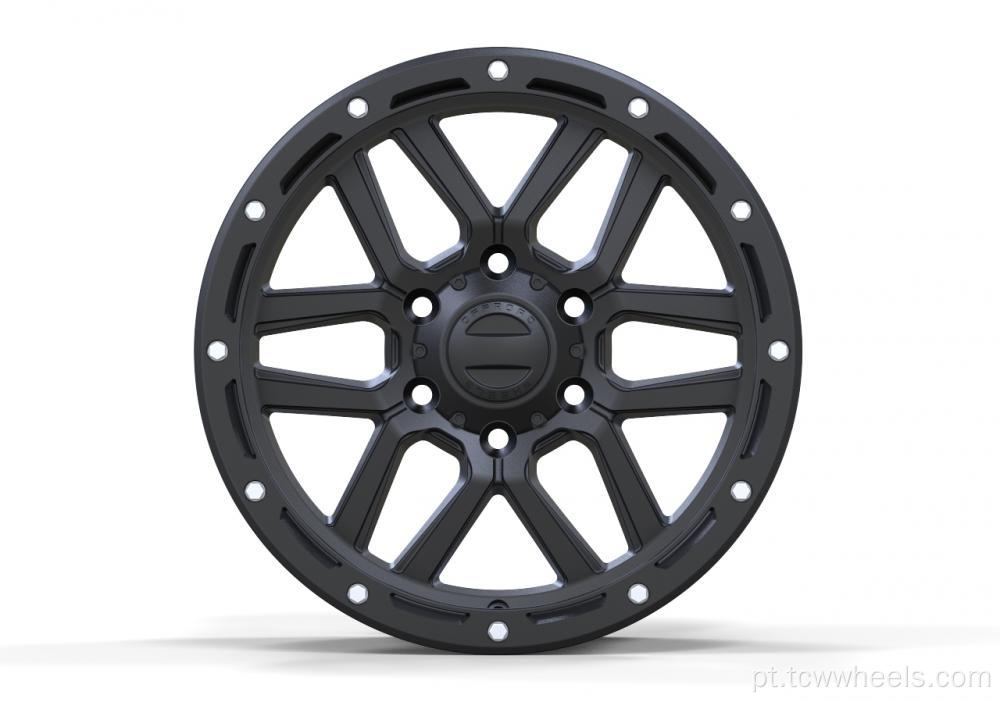 Roda offroad preta de 17 polegadas