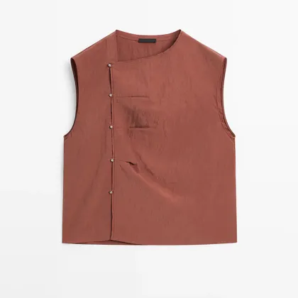 Women's new Chinese style elegant artistic style sleeveless vest top