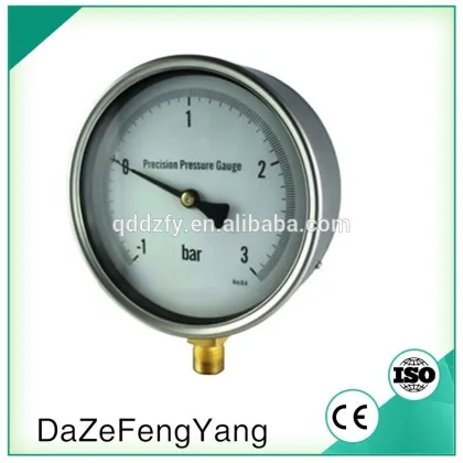 4" wika type compound pressure gauge