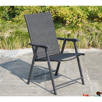 Outdoor Folding Chair Iron Teslin Mesh Garden Chair