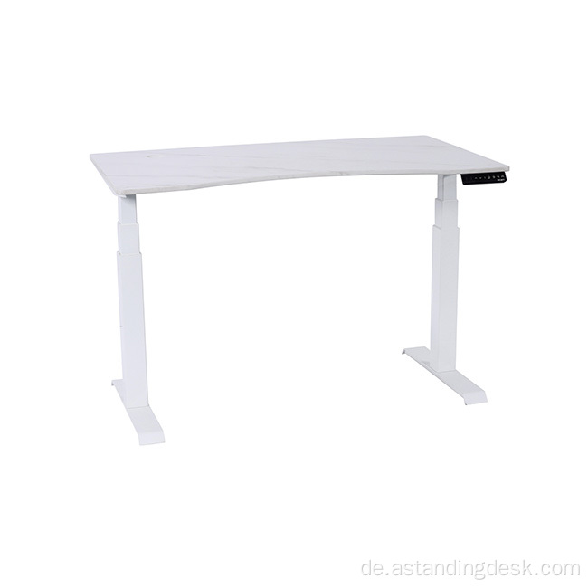 Büro ergonomisch silberrahmen verstellbarer weißer elektrischer Schreibtisch