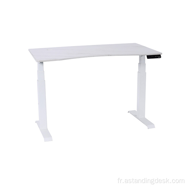 Office Ergonomic Silver Frame Ajustement électrique blanc réglable