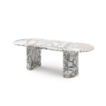 Beautiful White Iitalian Marble Dining Table