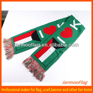 Hot acrylic soccer team scarf