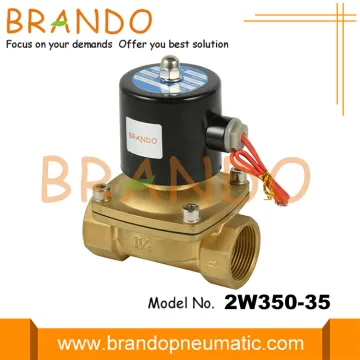 2W350-35 1-1/4'' Direct Lifting Brass Solenoid Valve 24V