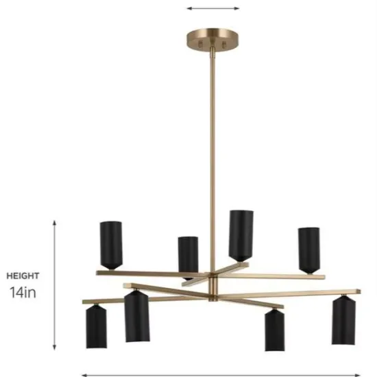 Creative Minimalist Metal Nordic Bedroom Study LED Line Chandelier