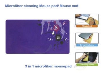 Micro Fiber And Silicon Cleaning Mouse Mat, Mulfi-functional Microfiber Mousepad For Cleaning Your Computer