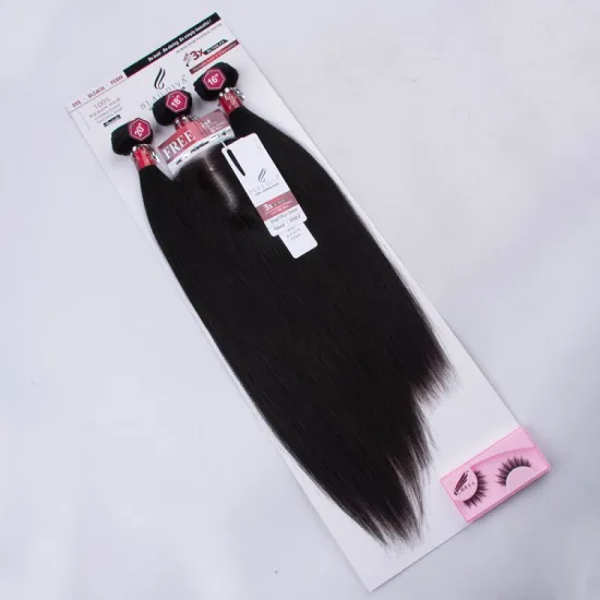 Hot Sale Pack Hair, Brazilian Virgin Human Hair Bundle, One Pack Solut Human 60g 60g 55g Straight Hair Bundles With Lace Closure