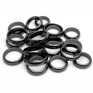 100pcs Hematite Band magnétique anneaux