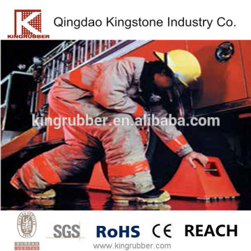PU foam wheel chock with Recessed carrying handle for Heavy Truck, Weather-resistant, Resistant to oils, fuels, and solvent