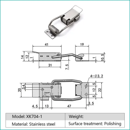 Self-Locking Heavy Duty Stainless Steel Toggle Latch Clamps