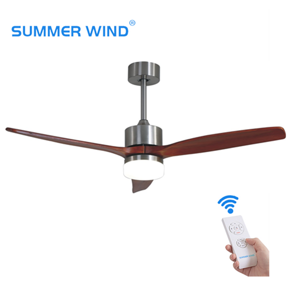 Popular remote control wooden blades ceiling fan