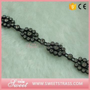 black rhinestone dress trim