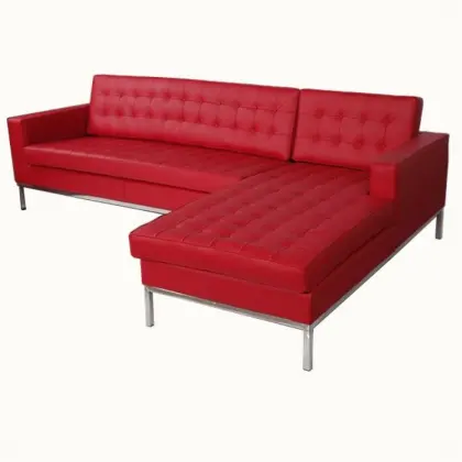 knoll leather corner sofa