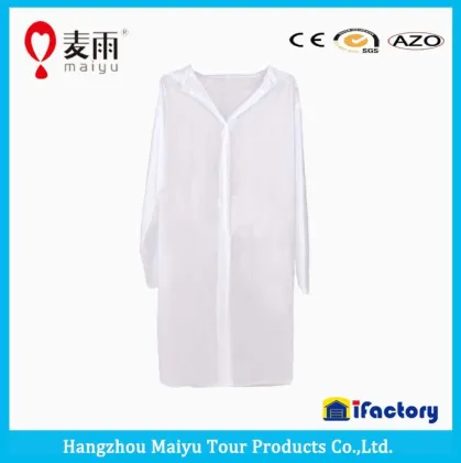 Wholesale long rain poncho polyster raincoat